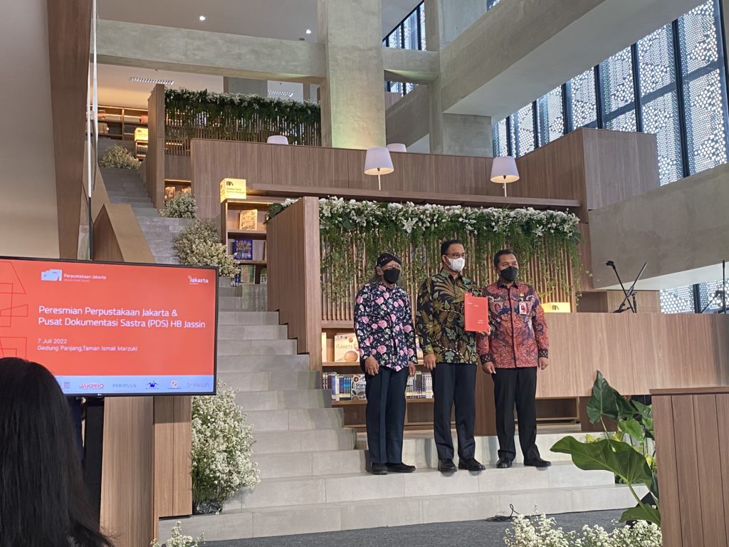 Peresmian Perpustakaan Jakarta, Taman Ismail Marzuki oleh Pak Gubernur DKI, Anies R. Baswedan.