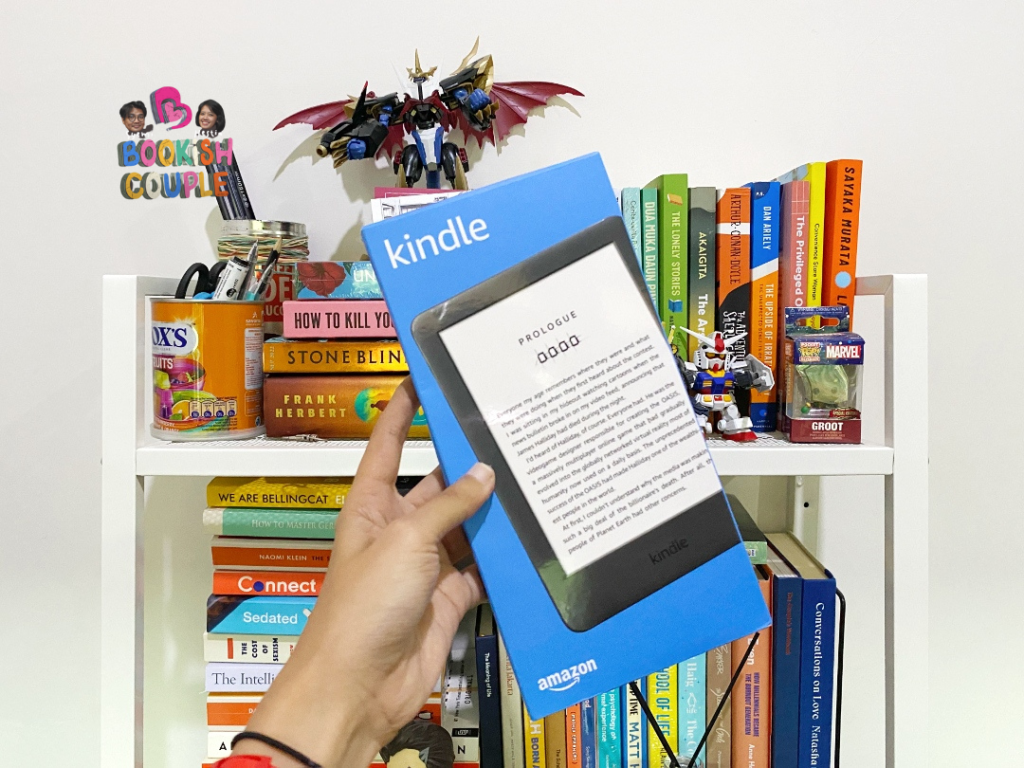 Tampak depan boks Kindle hadiah giveaway